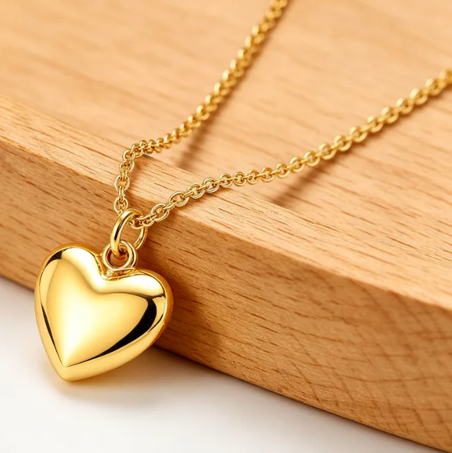 Heart Pendant Necklace Stainless Steel Necklaces for Women Dainty Love Minimalist Layered Anti Tarnish Waterproof Daily Gift view 2
