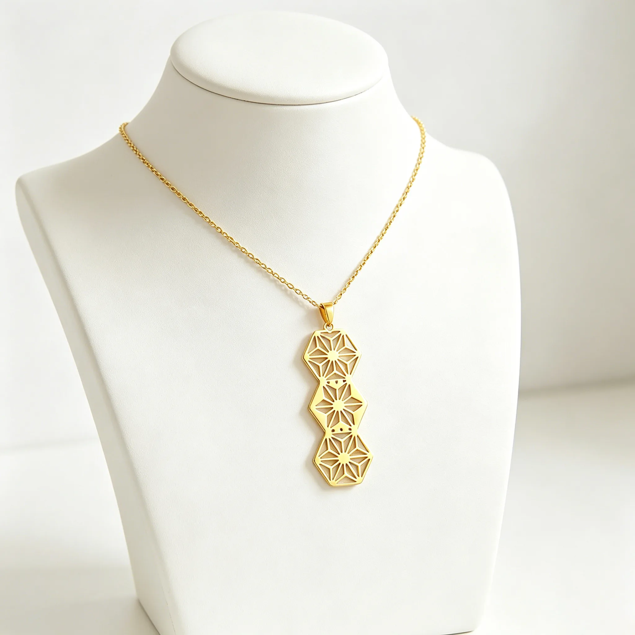 Hypoallergenic Waterproof Anti Tarnish Stainless Steel Geometric Flower Pendant Thin Cable Chain Minimal Women Necklaces Wholesale fashion jewelry