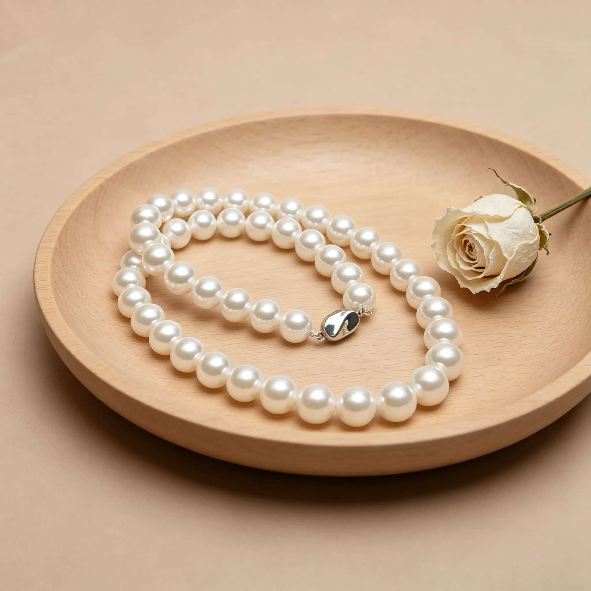 Smooth Round Shell Pearl Beaded Chain Multi Color Plain Design Elegant Dainty Versatile Daily Fashion Necklaces Jewelry for Women Wedding view 3