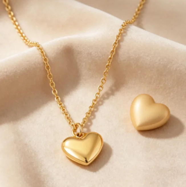 Heart Pendant Necklace Stainless Steel Necklaces for Women Dainty Love Minimalist Layered Anti Tarnish Waterproof Daily Gift