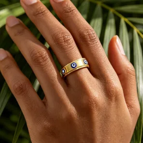 Spinning Engraving Hip Hop Ring Gold Plated Rings for Women Non Tarnish Rings Stainless Steel Y2k Rings Fashion Jewelry Ring view 3