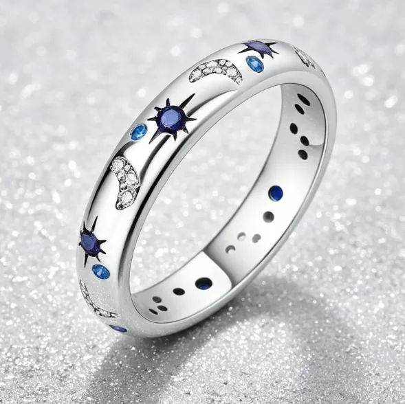 Silver Plated Rings for Women Vintage Rings Cubic Zirconia Gemstone Alloy Fashion Rings Trendy Anniversary Gift Designer Rings