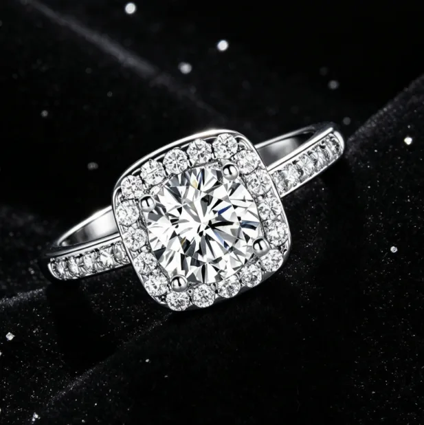 Hot Sale Women Classic Brass Jewelry Silver Plated Designer Rings Gemstone Rings for Women Engagement Ring Vintage