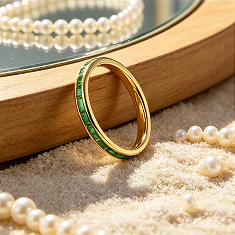 Wholesale 18K Gold Plated Stainless Steel Designer Rings for Women Trendy Geometric Rhinestone Rings for Women Weddings Hot Sale view 2