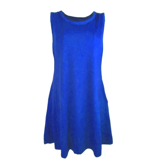 Women’s Sleeveless Vest Dress With Pockets, Classic Elegant Midi Dress In Stock view 3